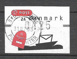 Timbres Oblitérés Du Danemark, Timbre De Distributeur 2003, Transport Du Courrier, Bateau, Ship - Automatenmarken [ATM]