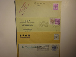 10 Verschillende Enveloppen Allen Gefr. Met Leeuwkes  - Zie Scan (s) Voor Zegels, Stempels En Andere Hoofdingen - 1977-1985 Chiffre Sur Lion