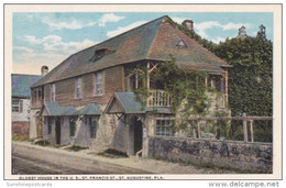 Florida St Augustine Oldest House In The U S On St Francis Street Curteich - St Augustine