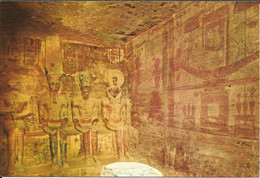 ABOU SIMBEL , Le Sanctuaire , Ramses II Avec Dieu Ptah , Amen ,  Ra & Harmakhis - Abu Simbel Temples