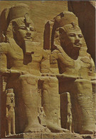 ABU SIMBEL , Gigantic Statues Of Ramses II At The Entrance Of The Great Temple - Tempel Von Abu Simbel
