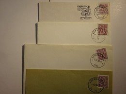 4 Enveloppen Gefr. 6Fr - Zottegem  Kruibeke Antwerpen Berchem - Zie Scan (s) Voor Zegels, Stempels En Andere Hoofdingen - 1977-1985 Zahl Auf Löwe (Chiffre Sur Lion)