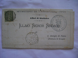 ITALY - STATISTICS AFFAIRS SENT FROM DE S. PIETRO IN CASALE IN 1882 IN THE STATE - Otros & Sin Clasificación