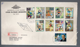 BIG - SAN MARINO - 1970 - OMAGGIO A WALT DISNEY - FDC - Ufficio Filatelico Governativo - RACCOMANDATA - FDC