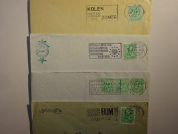 4 Enveloppen Gefr. 2 Fr -  Lier - JGM FAR Vilvoorde - Namur - Mechelen - Zie Scan (s) Voor Zegels, Stempels En Andere Ho - 1977-1985 Cifra Su Leone
