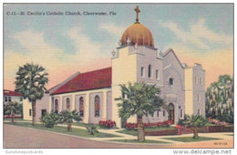 Florida Clearwater St Cecelia's Catholic Church 1948 Curteich - Clearwater