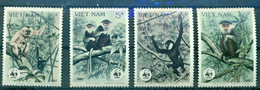Vietnam 1987 MiNr. 1827 - 1830 WWF MONKEYS Black Crested Gibbon, Red-shanked Douc 4v  MNH**  9,00 € - Ongebruikt