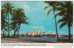 Florida West Palm Beach Skyline From Lake Worth 1967 - West Palm Beach