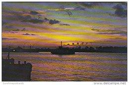 Louisiana Baton Rouge Sunset On The Mississippi River - Baton Rouge