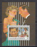 1991 Dominica Diana Wedding Anniversary William Souvenir Sheet MNH - Dominica (1978-...)