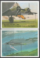 1991 Dominica WWII Pearl Harbour WWII Military Aviation Complete Set Of 2 Souvenir Sheets MNH - Dominica (1978-...)