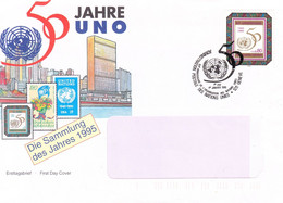 Nations Unies-Genève-1/1/1995-50è Anniversaire Des Nations Unies-premier Jour Timbre 281 - Lettres & Documents