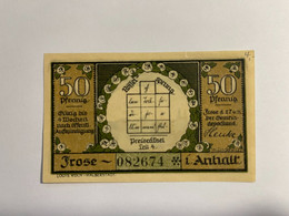 Allemagne Notgeld Frose 50 Pfennig - Collections