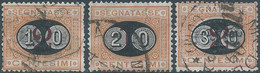 ITALY,ITALIE-ITALIEN,Kingdom 1890 Segnatasse,Services Postage Due,2c On 10c-1c On 20c-2c On 30c,Obliterated,Value:€85,00 - Segnatasse