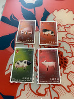 Hong Kong Stamp New Year Pig Poultry MNH - Unused Stamps