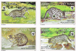 Vietnam 2010 MiNr. 3553 - 3556 AMIMALS WWF Fishing Cat  INPERF  ND 4v MNH**   8,60 € - Ongebruikt