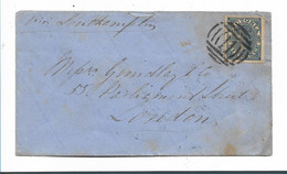 Vic175 / AUSTRALIEN- VICTORIA  - 6 Pence Einzelfrankatur Williamstown Via Melbourne Nach London 1866 - Lettres & Documents