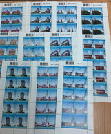 Hong Kong Stamp MNH 11 Sheets Map Kite Train Airport  Helicopter  Cycling Landscape Cargo Kung Fu Set - Unused Stamps