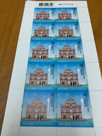 Hong Kong Stamp MNH Sheetlet Of 10 Heritage Macau Tour Landscape - Unused Stamps