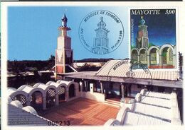 MAYOTTE 0057 Fdc Mosquée De Tsingoni, Minaret - Mezquitas Y Sinagogas