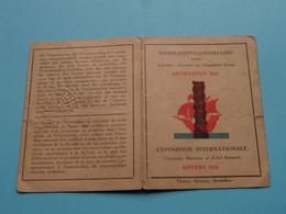 WERELDTENTOONSTELLING ANTWERPEN 1930 EXPO Internationale > Abonnement Bertha MEES N° A 32798 ( Zie / Voir Photo ) ! - Toegangskaarten