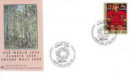 Nations Unies-Genève-30/05/2000-Planète 2000-Timbre 406 - Lettres & Documents