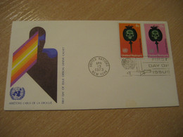 NEW YORK 1973 Stop Drug Abuse Narcotic Drugs FDC Health Sante Cancel Cover UNITED NATIONS USA - Drugs