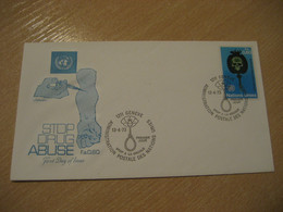 GENEVE 1973 Stop Drogue Drug Abuse Narcotic Drugs Chemical FDC Health Sante Cancel Cover UNITED NATIONS Switzerland - Droga