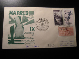 MADRID 1962 Cirugia Ortopedica Orthopedic Surgery Chirurgie Orthopedique Health Sante Registered Cancel Cover SPAIN - Medicine
