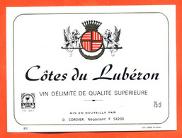 Etiquette Neuve De Vin Cotes Du Lubéron D Cordier à 54200 Toul - 75 Cl - Vin De Pays D'Oc