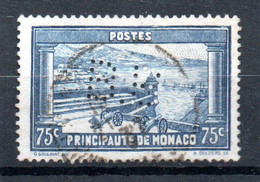 MONACO -- Timbre Perforé Oblitéré -- B B --15 - 15  -- 75 C. Bleu Vue Prise De La Place Du Palais - Gebraucht