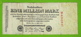 ALLEMAGNE / 1 MILLION MARK / REICHSBANKNOTE / 25 - 07 - 1923 :/ B 4242937 /  Ros.92 - 1 Miljoen Mark