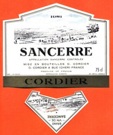 Etiquette + Collerette Neuve De Vin Sancerre 1981 D Cordier à 18300 Bué - 75 Cl - Vin De Pays D'Oc