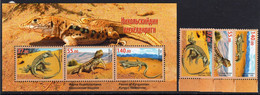 Kyrgyzstan 2021 Fauna Lizards Racerunner SS + 3v MNH - Andere