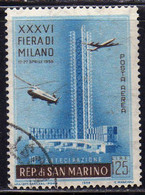 REPUBBLICA DI SAN MARINO 1958 FIERA DI MILANO FAIR LIRE 125 USATO USED OBLITERE' - Usati