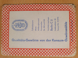Pocket Calendar Taschenkalender DDR East Germany Schönbrunn 1965 Konsum Gewürzmühle - Mit Gebrauchsspuren - Petit Format : 1961-70