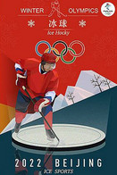 T92-071 ]    Ice Hockey  2022 Beijing  Olympic Winter  Games , China Pre-paid Card,  Postal Stationery - Winter 2022: Peking