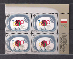 POLAND 2021 - THE TOKYO OLIMPICS GAMES BLOCK Of 4 N MNH - Unused Stamps