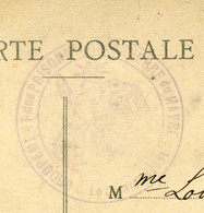 Cachet Du Groupement De Prisonniers De Guerre Du Havre Sur Carte Postale Pour Paris En 1916 - Réf F210 - 1. Weltkrieg 1914-1918