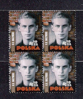 POLAND 2021 POET KRZYSZTOF KAMIL BACZYNSKI BLOCK Of 4 MNH - Unused Stamps