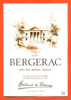 Etiquette Neuve De Vin De Bergerac Bertrand De Tavernay à Saint Gervais - 75 Cl - Bergerac