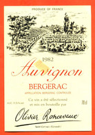 Etiquette Neuve De Vin De Bergerac Auvignon 1982 Olivier Roncevaux à Saint Gervais - 75 Cl - Bergerac