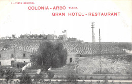 CPA ESPAGNE TIANA COLONIA ARBO GRAN HOTEL RESTAURANT VISTA GENERAL - Andere & Zonder Classificatie