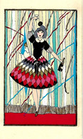 1930 ART NOUVEAU Superbe Menu Numéroté COLOMBINE CHAMPAGNE Pas De  Marque COULEURS REHAUSSEES A LA GOUACHE B.E.V.SCANS - Menükarten