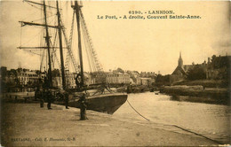 Lannion * Le Port * à Droite , Le Couvent Ste Anne * Bateau Voilier 3 Mâts - Lannion