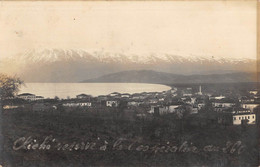 CPA ALBANIE CARTE PHOTO POGRADEC ET UN COIN DU LAC D'OCKRIDA - Albania