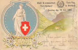 CPA SUISSE TURN TAG IN DIETLIKON GLATT LIMMATTHAL TURN VERBAND 1902 - Sonstige & Ohne Zuordnung