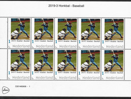 Nederland  2019-3    Honkbal    Vel-sheetlet  Postfris/mnh/neuf - Unused Stamps