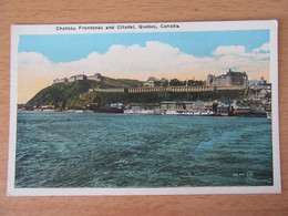 Canada / Québec - Château Frontenac And Citadel - Carte En Couleur écrite - Québec - Château Frontenac