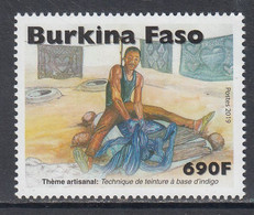 2019 Burkina Faso Artisanal Crafts Indigo Colouring  Complete Set Of 1 MNH - Burkina Faso (1984-...)